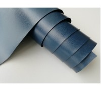 Переплётный кожзам, полуглянцевый, пыльно-синий, 33х70 см